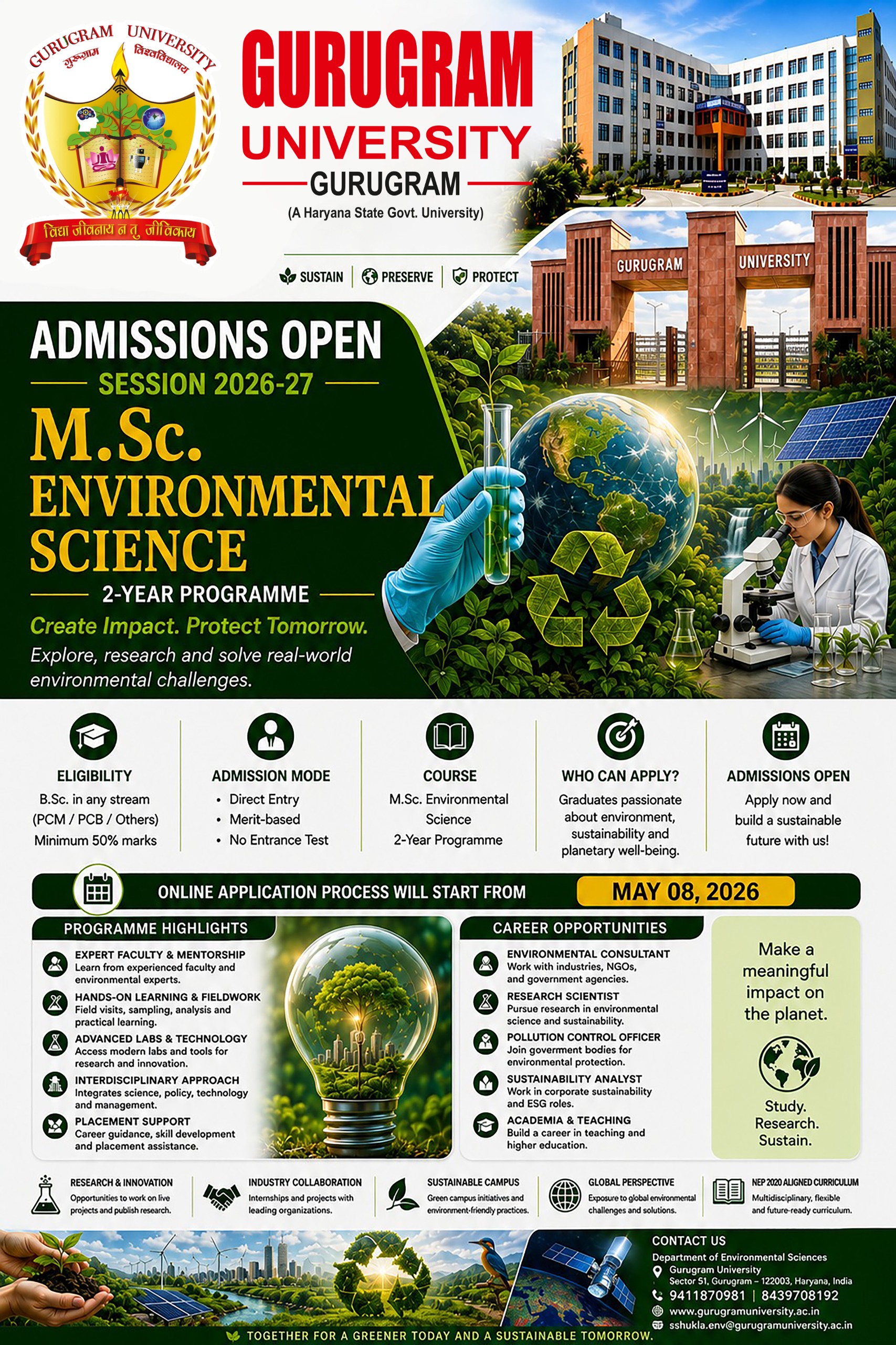 Environmental Sciences Admission